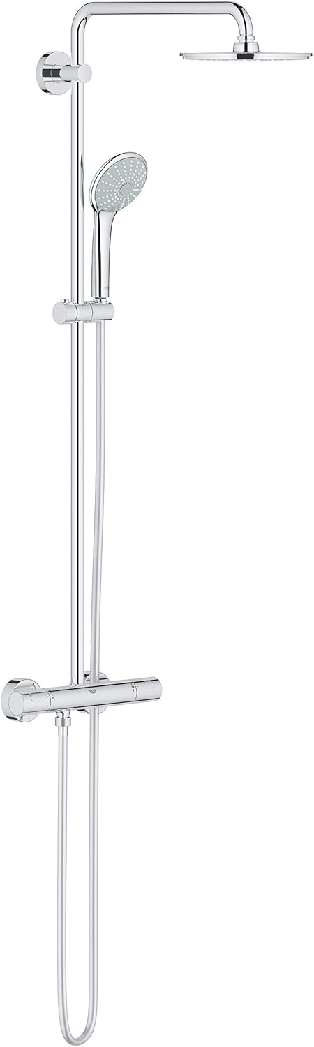 Grohe Euphoria 210 — Sistema de ducha con termostato, cabezal de ducha redondo 210 mm