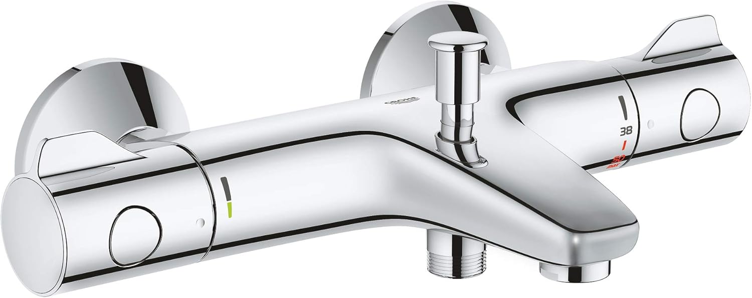 Grohe Grohtherm 800 — Grifo termostático de baño y ducha, montaje en pared, versión española, cromo