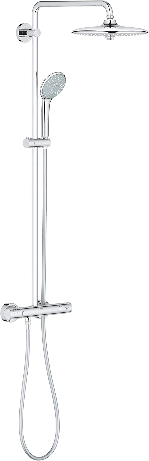 Grohe Euphoria 260 — Sistema de ducha con termostato, alcachofa de 260 mm con tres chorros y teleducha de 110 mm